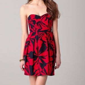 Shoshanna Mia Fiji Floral Strapless Dress